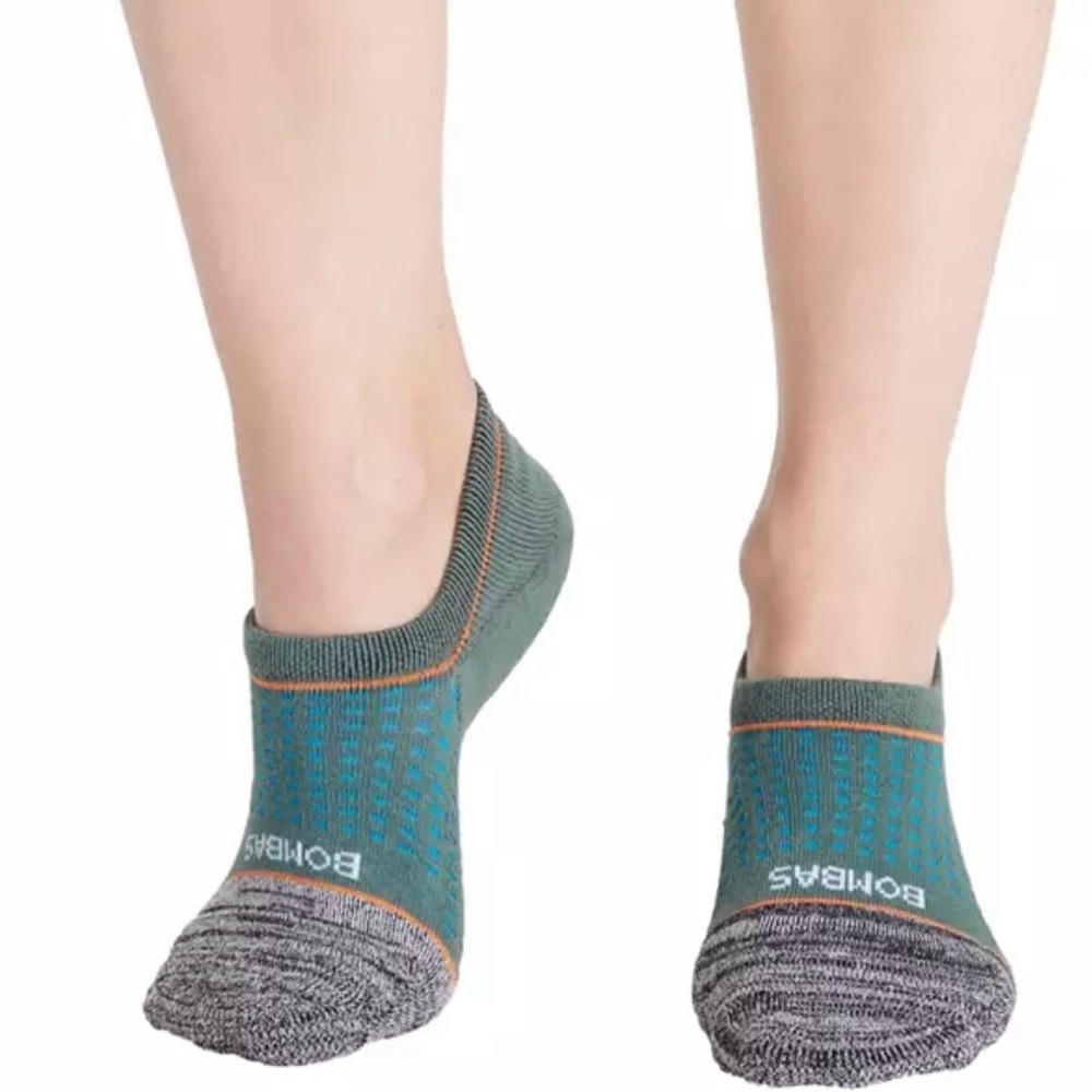 (2) Bombas Colorblock Performance Cushioned No Show Socks - Picture 3 of 11